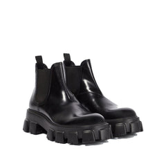 Prada Black Calfskin Chelsea Boots