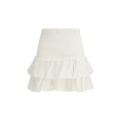 Marant Etoile White Cotton Mini Skirt