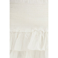 Marant Etoile White Cotton Mini Skirt