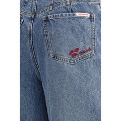 Self-Portrait Blue Cotton Relaxed Fit Jeans