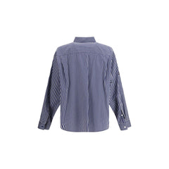 Balenciaga Blue Cotton Pattern Shirt