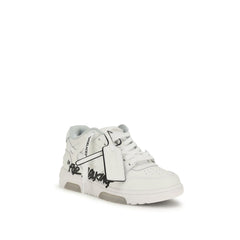 Off-White White Calf Leather Bos Taurus Athletic Sneakers