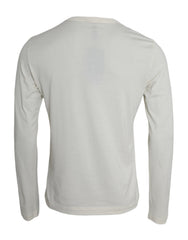 Dolce & Gabbana White Cotton Long Sleeve T-Shirt