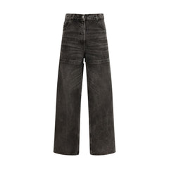 The Attico Black Cotton High-Waisted Jean