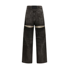 The Attico Black Cotton High-Waisted Jean