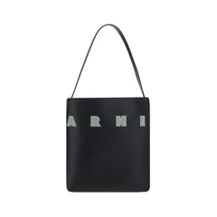 Marni Black Calf Leather Bos Taurus Shoulder Bag
