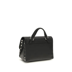 Zanellato Black Calf Leather Bos Taurus Handbag