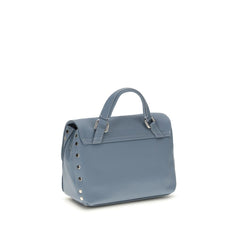 Zanellato Light Blue Calf Leather Bos Taurus Handbag