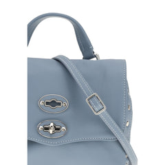 Zanellato Light Blue Calf Leather Bos Taurus Handbag
