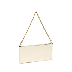PINKO White Calf Leather Bos Taurus Shoulder Bag