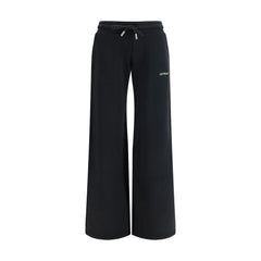 Off-White Black Cotton Casual Pants