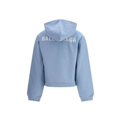 Balenciaga Light Blue Cotton Sweatshirt