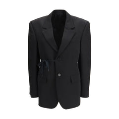 Balenciaga Black Wool Jackets And Coat