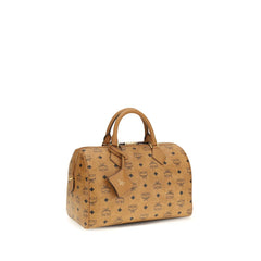 MCM Brown Fabric Handbag
