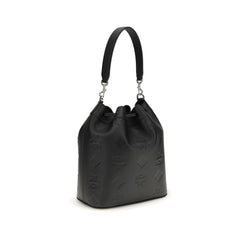 MCM Black Calf Leather Bos Taurus Backet Bag