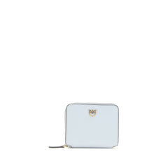 PINKO Light Blue Calf Leather Bos Taurus Wallet
