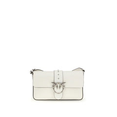 PINKO White Leather Shoulder Bag