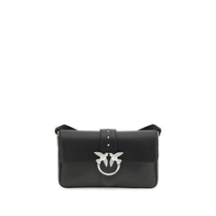 PINKO Black Leather Shoulder Bag