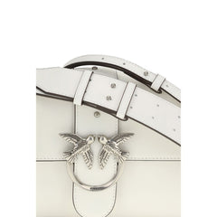 PINKO White Leather Shoulder Bag