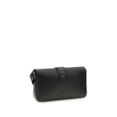 PINKO Black Leather Shoulder Bag