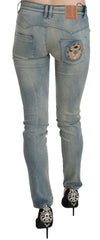 PLEIN SUD Light Blue Washed Mid Waist Skinny Denim Jeans
