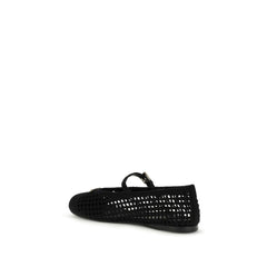 Prada Black Cotton Ballet Flats