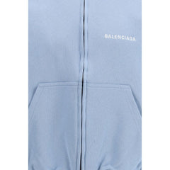Balenciaga Light Blue Cotton Sweatshirt