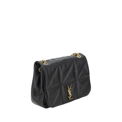 Saint Laurent Black Calf Leather Bos Taurus Shoulder Bag