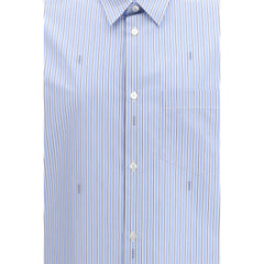 Gucci Light Blue Cotton Pattern Shirt