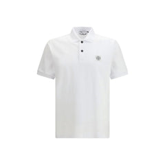 Stone Island White Cotton Polo Shirt