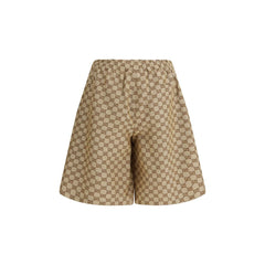 Gucci Beige Linen Bermuda Shorts