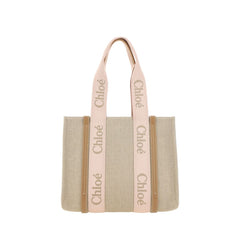 Chloé Brown Linen Shoulder Bag