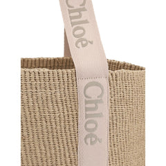 Chloé Beige Raffia Handbag