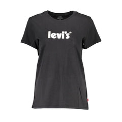 Levi's Black Cotton Women T-Shirt