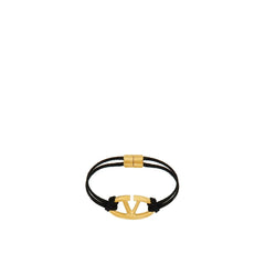 Valentino Garavani Black Cotton Bracelet