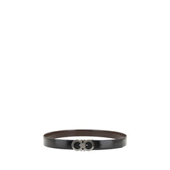 Ferragamo Black Calf Leather Bos Taurus Regular Belt