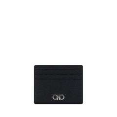 Ferragamo Black Calf Leather Bos Taurus Wallet