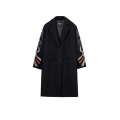 Desigual Black Polyester Coat
