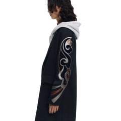 Desigual Black Polyester Coat