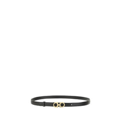 Ferragamo Brown Calf Leather Bos Taurus Thin Belt