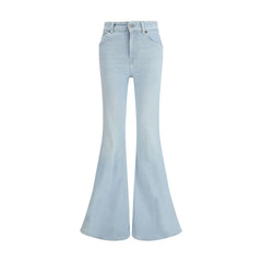 Haikure Blue Cotton Flared Jeans