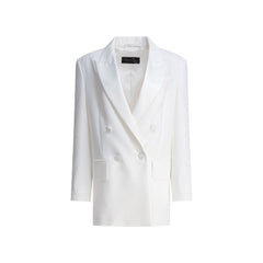 Max Mara White Polyester Coat