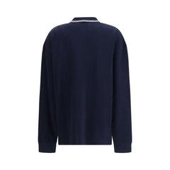 Miu Miu Blue Cotton Polo Shirt