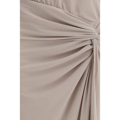 The Andamane Gray Polyester Long Dress
