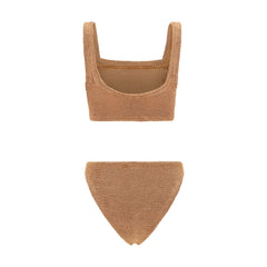 Hunza G Brown Polyamide One-Piece Swimsuit