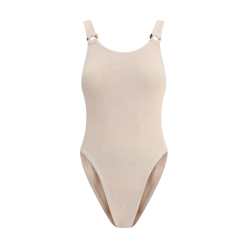 Hunza G Beige Polyamide One-Piece Swimsuit