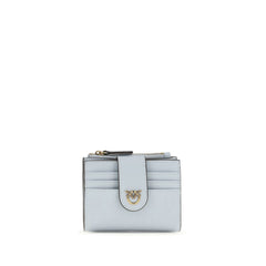 PINKO Blue Calf Leather Bos Taurus Wallet