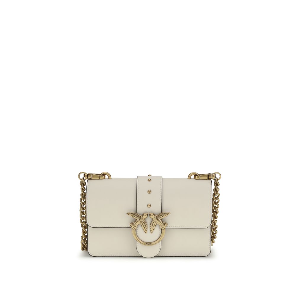 PINKO Beige Calf Leather Bos Taurus Shoulder Bag