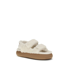 Moon Boot White Polyamide Slippers