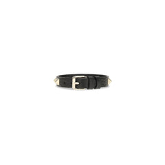 Valentino Garavani Black Calf Leather Bos Taurus Bracelet